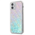 Guess 4G Liquid Glitter iPhone 12 Mini Hybridikotelo - Pinkki / Sininen