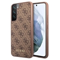 Guess 4G Metal Gold Logo Samsung Galaxy S23 5G Hybridikotelo - Ruskea