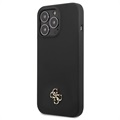 Guess Saffiano 4G Metal Logo iPhone 13 Pro Max Hybridikotelo - Musta