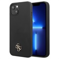 Guess 4G Metal Logo iPhone 13 Mini Silikonikotelo - Musta