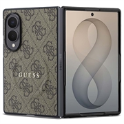 Samsung Galaxy Z Fold8 Guess 4G Script Metal Logo magneettikotelo - Ruskea