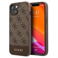 Guess 4G Stripe iPhone 13 Mini Hybridikotelo - Ruskea