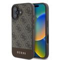 iPhone 16 Guess 4G Stripe Hybridikotelo - Ruskea