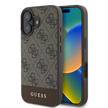 iPhone 16 Guess 4G Stripe Hybridikotelo - Ruskea