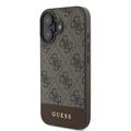 iPhone 16 Guess 4G Stripe Hybridikotelo - Ruskea