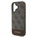 iPhone 16 Guess 4G Stripe Hybridikotelo - Ruskea