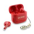 Guess Charm True Wireless kuulokkeet, joissa on kiiltävä vaikutus ja klassinen logopainatus - punainen