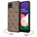 Guess Charms Collection 4G Samsung Galaxy A22 5G, Galaxy F42 5G Suojakuori - Ruskea