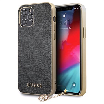 Guess Charms Collection 4G iPhone 12/12 Pro Suojakuori - Harmaa