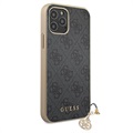 Guess Charms Collection 4G iPhone 12/12 Pro Suojakuori - Harmaa