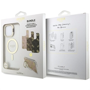 iPhone 16 Pro Max Guess Galvanoitu jalustakameran rungon MagSafe-kotelo vaihdettavilla taustoilla