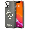Guess Glitter 4G Big Logo iPhone 13 Mini Hybridikotelo - Musta