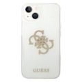 Guess Glitter 4G Big Logo iPhone 14 Plus Hybridikotelo - Läpinäkyvä