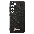 Guess Glitter Flakes Metal Logo Samsung Galaxy S23 5G Hybridikotelo - Musta