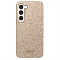 Guess Glitter Flakes Metal Logo Samsung Galaxy S23 5G Hybridikotelo - Kulta