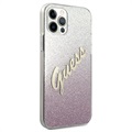 Guess Glitter Gradient Script iPhone 12/12 Pro Kotelo