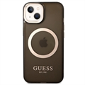 Guess Gold Outline MagSafe iPhone 14 Hybridikotelo