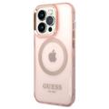 Guess Gold Outline MagSafe iPhone 14 Pro Hybridikotelo