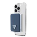 Guess Grained Triangle Logo MagSafe-yhteensopiva Powerbank 5000mAh - Sininen