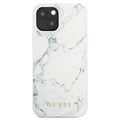 Guess Marble Collection iPhone 13 Mini Hybridikotelo - Valkoinen