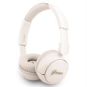 Guess Metal Logo Script Bluetooth 5.3 On-Ear kuulokkeet - beige