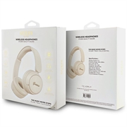 Guess Metal Logo Script Bluetooth 5.3 On-Ear kuulokkeet - beige