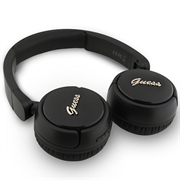Guess Metal Logo Script Bluetooth 5.3 On-Ear kuulokkeet - musta