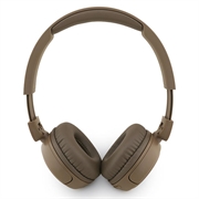 Guess Metal Logo Script Bluetooth 5.3 On-Ear kuulokkeet - Ruskea