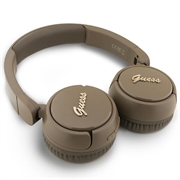 Guess Metal Logo Script Bluetooth 5.3 On-Ear kuulokkeet - Ruskea