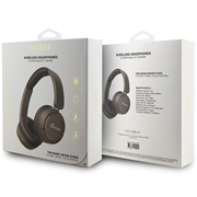 Guess Metal Logo Script Bluetooth 5.3 On-Ear kuulokkeet - Ruskea