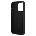 Guess Metal Logo iPhone 14 Pro Silikonikotelo - Musta