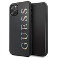 Guess Multicolor Glitter iPhone 11 Pro Max Suojakuori - Musta