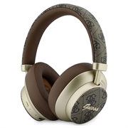 Guess PU 4G Gold Script Metal Logo ENC langattomat kuulokkeet - ruskeat