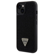 iPhone 15 Plus Guess Rhinestones Triangle Metal Logo Kotelo