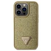 iPhone 15 Pro Guess Rhinestones Triangle Metal Logo Kotelo