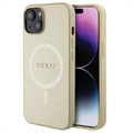 iPhone 15 Guess Saffiano Hybridikotelo - MagSafe-Yhteensopiva - Beige