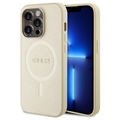 iPhone 15 Pro Max Guess Saffiano Hybridikotelo - MagSafe-Yhteensopiva - Beige