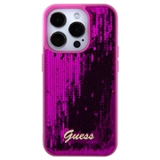 iPhone 15 Pro Guess Sequin Script Logo Kotelo - Magenta