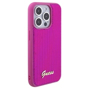 iPhone 15 Pro Guess Sequin Script Logo Kotelo - Magenta