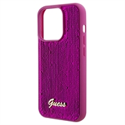 iPhone 15 Pro Guess Sequin Script Logo Kotelo - Magenta