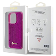 iPhone 15 Pro Guess Sequin Script Logo Kotelo - Magenta