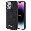 iPhone 15 Pro Max Guess Sequin Script Logo Kotelo - Musta