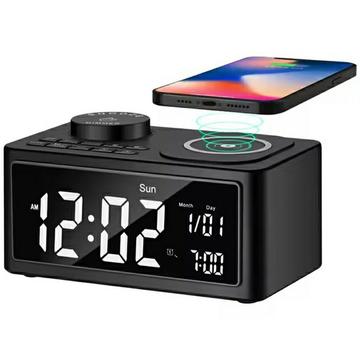 H7 Monitoiminen herätyskello / Bluetooth-kaiutin USB / langattomalla latauksella - musta
