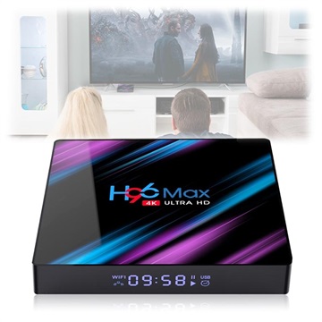 H96 Max RK3318 Smart TV Box jossa Android 9.0 - 4Gt RAM, 64Gt ROM