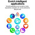 HK80 Älykello, jossa on kaareva AMOLED-näyttö, Bluetooth-puhelu, terveysseuranta ja NFC - hopea