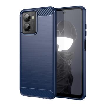 HMD Fusion Harjattu TPU Suojakuori - Hiilikuitu - sininen