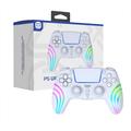 HS-PS5230 6-akselinen gyroskooppi, RGB-valot, langaton peliohjain PlayStation 5:lle/PC:lle - valkoinen