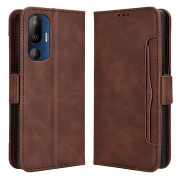 HTC U24 Pro Korttilompakkokotelo - Ruskea
