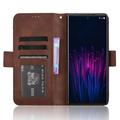 HTC U24 Pro Korttilompakkokotelo - Ruskea