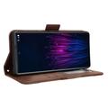 HTC U24 Pro Korttilompakkokotelo - Ruskea